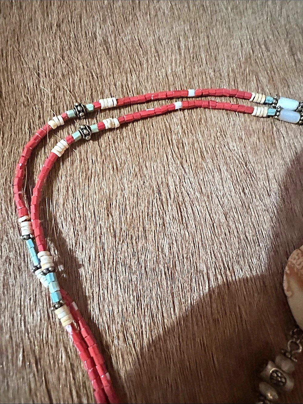 Asian Vintage Pendant Beaded Necklace - Picture 4 of 5